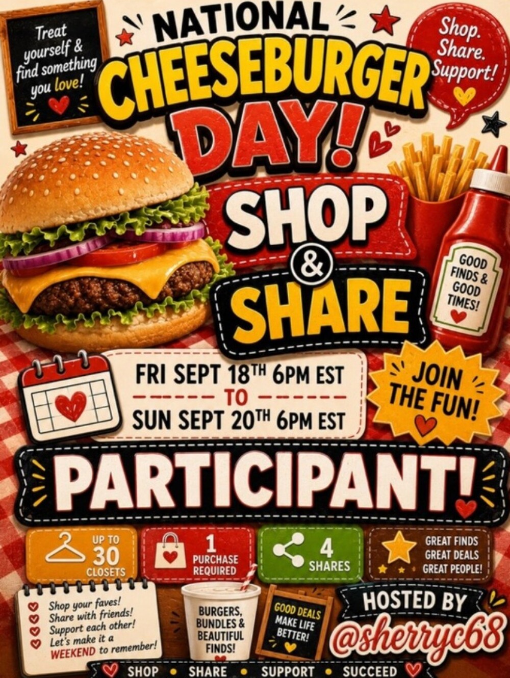 # CHEESEBURGER SHARE N SHOP